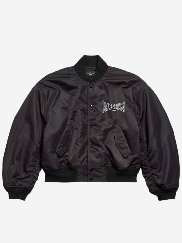 Boxing Varsity Bomber Jacket Black - BALENCIAGA - BALAAN 3