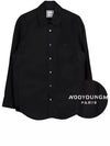 Men's Back Logo Cotton Long Sleeve Shirt Black - WOOYOUNGMI - BALAAN 5