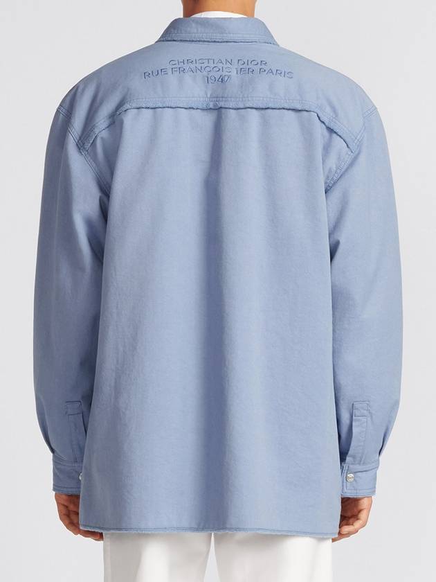 Overshirt Cotton Jacket Blue - DIOR - BALAAN 5