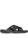 nylon tape cross sandals black - PRADA - BALAAN 2