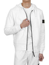 Compass Badge Zip Up Hoodie White - STONE ISLAND - BALAAN 4