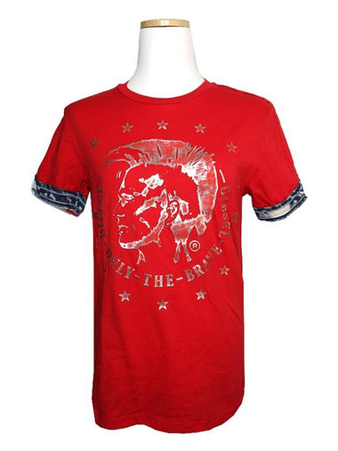 Red applique t shirt 44 - DIESEL - BALAAN 1