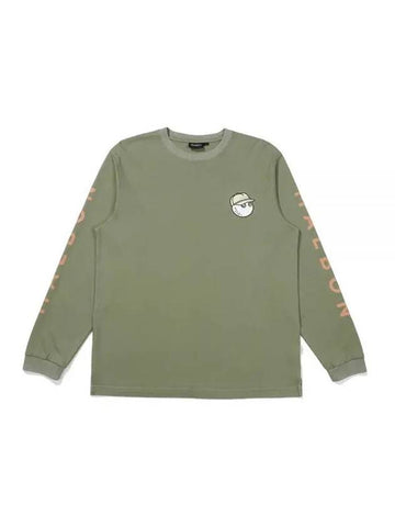 Bucket Logo Long Sleeve T-Shirt KHAKI MAN M3321PRL01KHK - MALBON GOLF - BALAAN 1