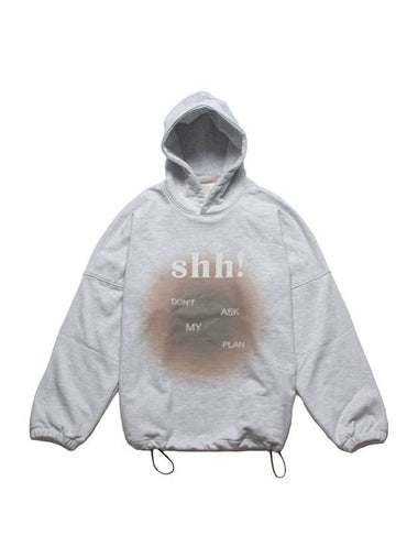 Shh Over Fit Hoodie White Melange - DON’T ASK MY PLAN - BALAAN 1