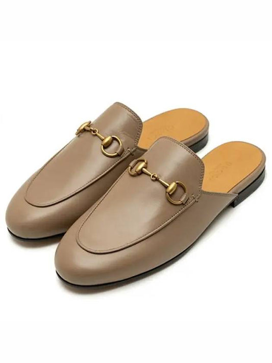 Horsebit Prince Town Leather Bloafers Beige - GUCCI - BALAAN 2