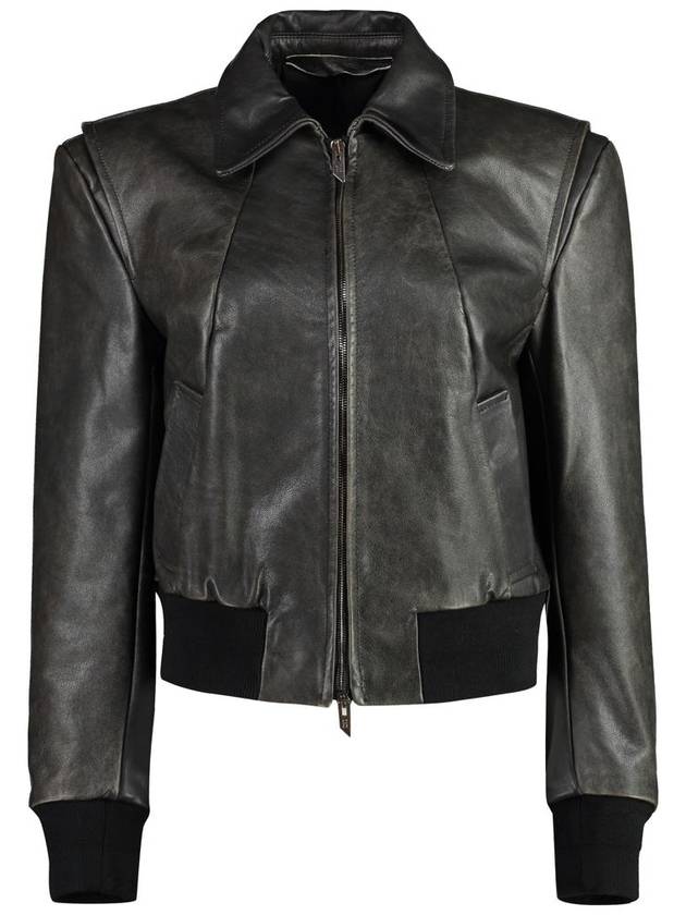 Salvatore Santoro Leather Jacket - SALVATORE SANTORO - BALAAN 1