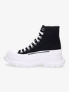 Tread Slick High Top Sneakers Black White - ALEXANDER MCQUEEN - BALAAN 2