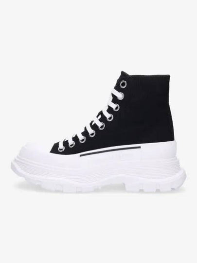 Tread Slick High Top Sneakers Black White - ALEXANDER MCQUEEN - BALAAN 2