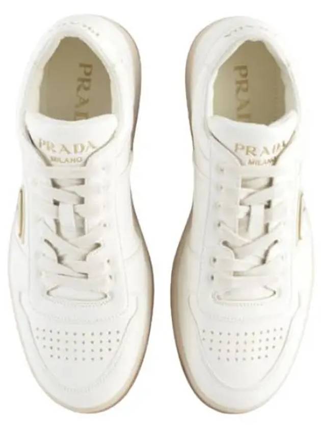 Downtown Nappa Leather Low Top Sneakers Ivory - PRADA - BALAAN 2