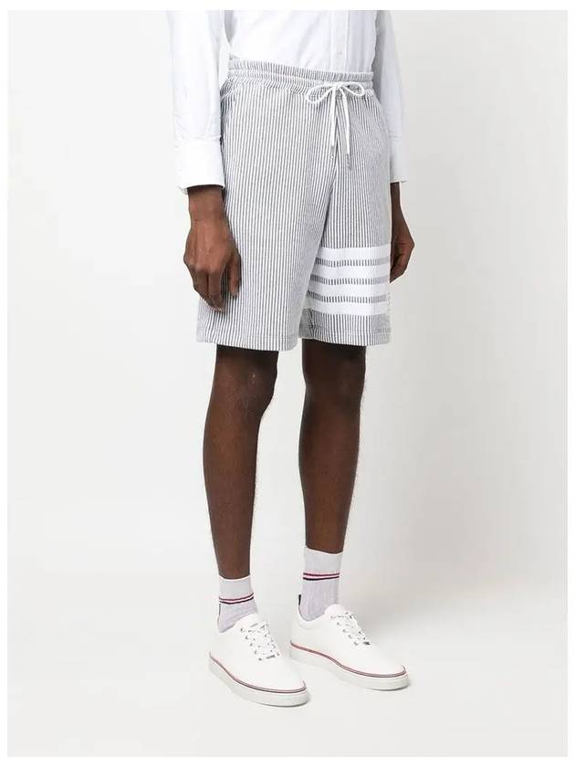 Seersucker Loopback 4-Bar Sweat Shorts Light Grey - THOM BROWNE - BALAAN 5