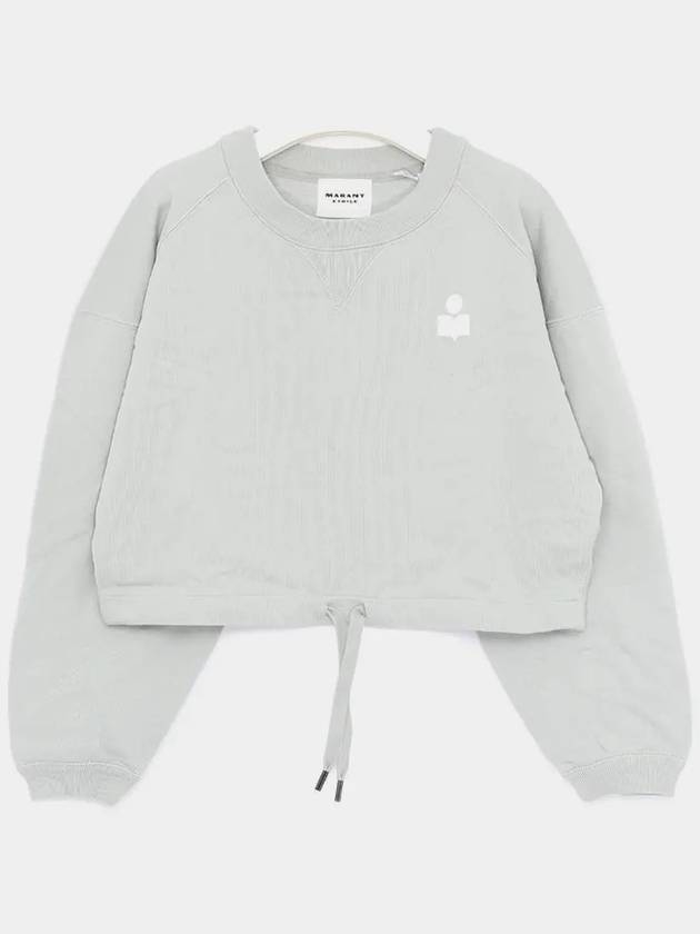 Margo Logo Crop Sweatshirt Light Blue - ISABEL MARANT - BALAAN 2