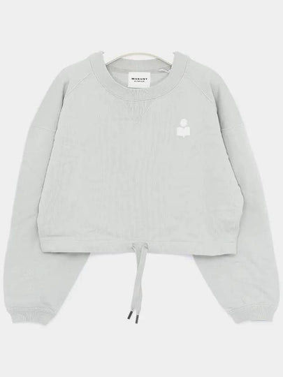 Margo Logo Crop Sweatshirt Light Blue - ISABEL MARANT - BALAAN 2