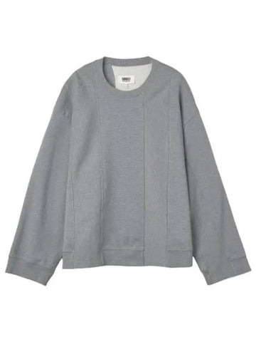 MM6 Band Sweatshirt Melange Gray T Shirt - MAISON MARGIELA - BALAAN 1