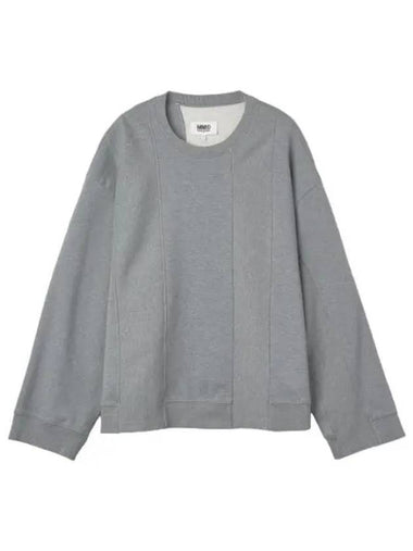 MM6 Band Sweatshirt Melange Gray - MAISON MARGIELA - BALAAN 1