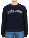 Sherpa Fleece Crew Neck Sweatshirt Navy - SPORTY & RICH - BALAAN 2