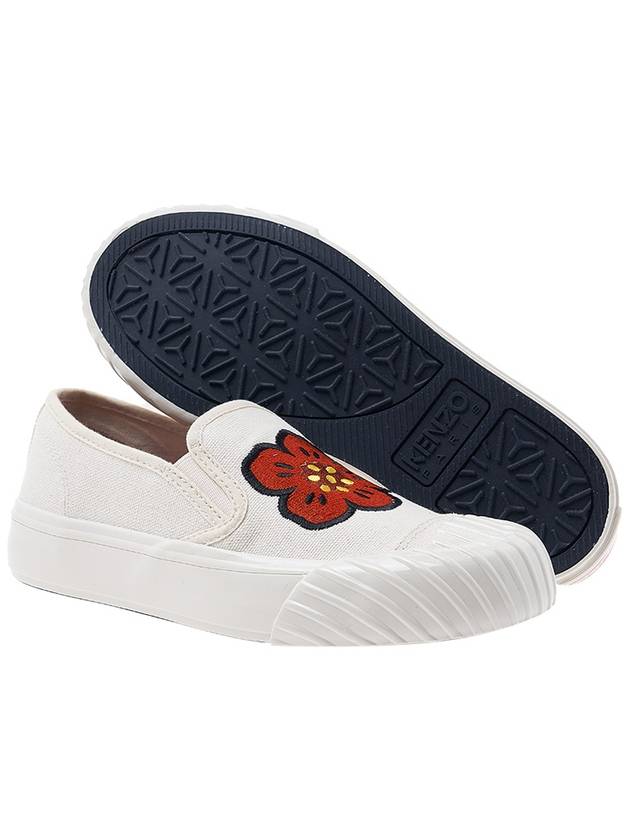 Women's School Embroidered Balk Flower Slip-On Cream - KENZO - BALAAN 6