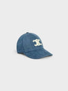 Triomphe Union Wash Denim Ball Cap Blue - CELINE - BALAAN 2