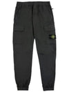 Stretch Cotton Tela Paracadute Cargo Straight Pants Dark Grey - STONE ISLAND - BALAAN 2