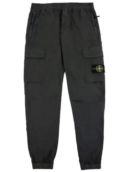 Stretch Cotton Tela Paracadute Cargo Straight Pants Dark Grey - STONE ISLAND - BALAAN 2