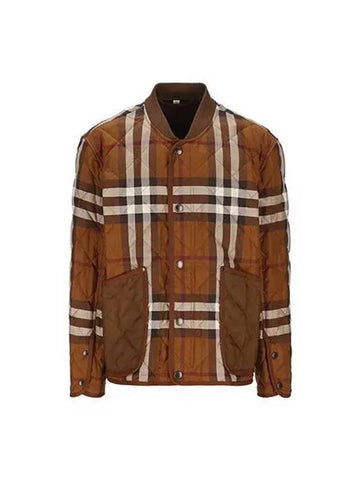 Jacket Check Quilted Brown - BURBERRY - BALAAN 1