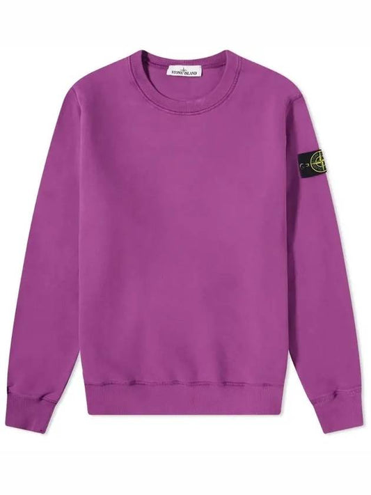 Wappen Patch Crewneck Sweatshirt Purple - STONE ISLAND - BALAAN 2