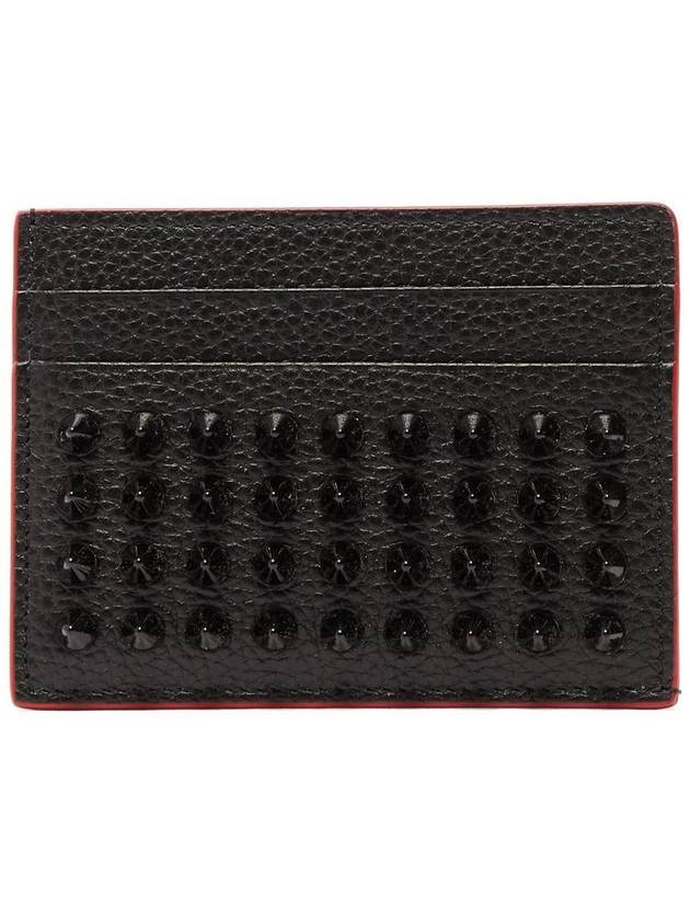 Chios Stud Card Wallet Black Red - CHRISTIAN LOUBOUTIN - BALAAN 5