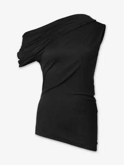 Asymmetric Draped Blouse Black - ALEXANDER MCQUEEN - BALAAN 2