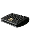 Matelasse Leather Half Wallet Black - MIU MIU - BALAAN 4