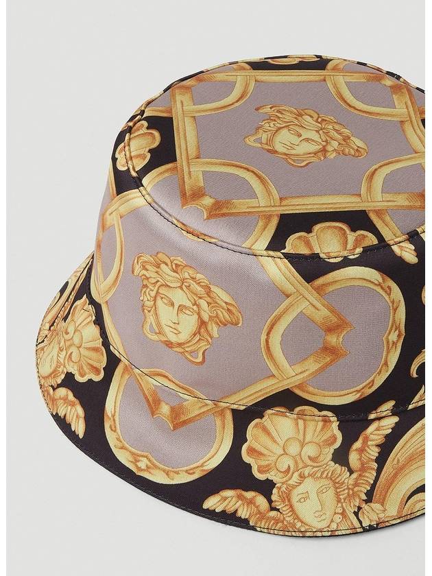 Baroque Print Bucket Hat Black Gold - VERSACE - BALAAN 1