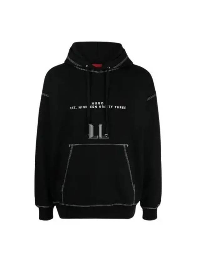 Logo Print Hoodie Black - HUGO BOSS - BALAAN 2