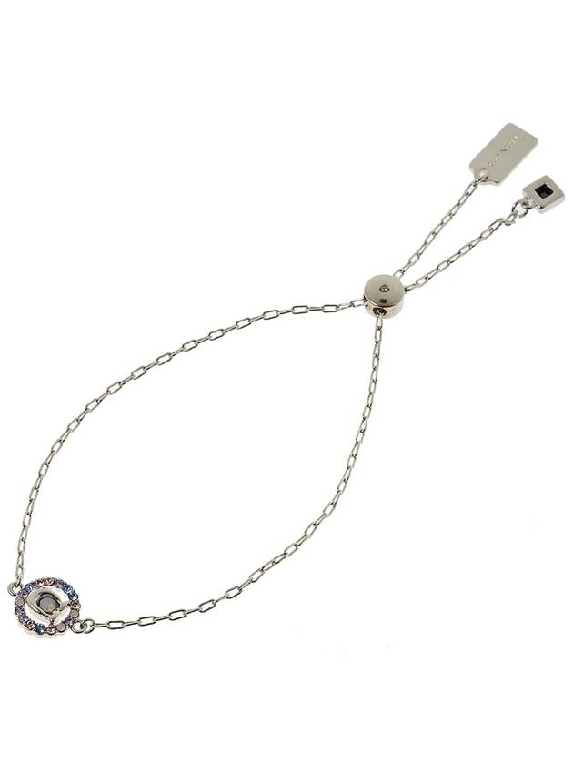 Signature Multi Crystal Slider Bracelet C9352 SILVER BLUE - COACH - BALAAN 9