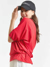 Golf Wear Punching Woven Round Windbreaker RED - WHITEBALL - BALAAN 3