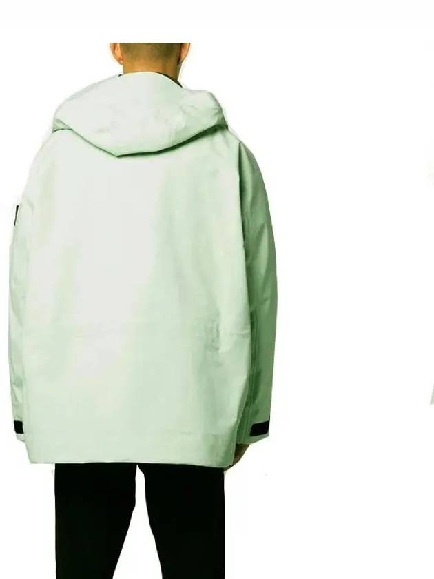 Men's Cocoon Logo Patch Parka Light Green - STONE ISLAND - BALAAN 4