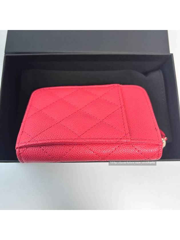 Classic zipper card wallet caviar coral pink AP1650 - CHANEL - BALAAN 3