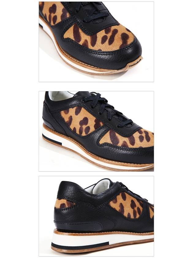 Leopard Print Low Top Sneakers Brown Black - LANVIN - BALAAN 5