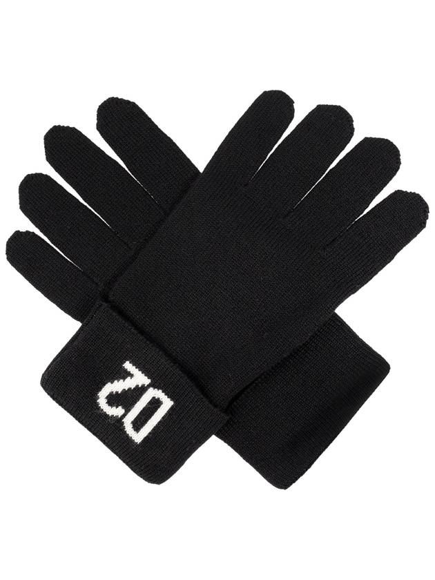 Dsquared2 Woolen Gloves, Men's, Black - DSQUARED2 - BALAAN 1