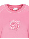 Isoli Cotton Sweatshirt Pink - GANNI - BALAAN 5