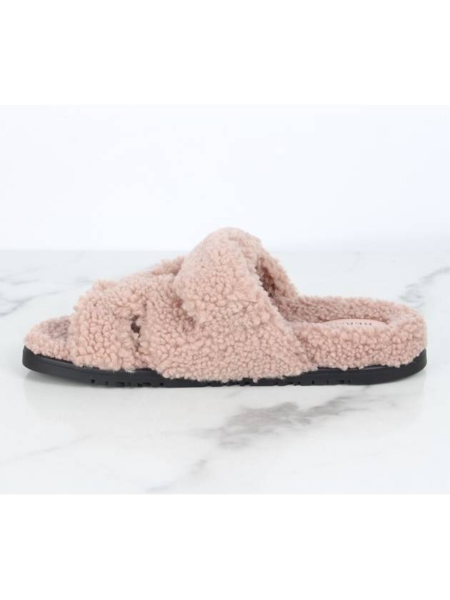 Shearling chypre sandal slippers 37 240 - HERMES - BALAAN 6