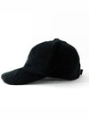 Logo Velvet Fleece Ball Cap Black - MONCLER - BALAAN 6