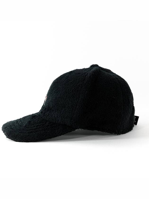 Logo Velvet Fleece Ball Cap Black - MONCLER - BALAAN 6