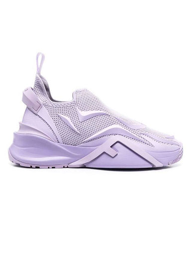 Flow Logo Low Top Sneakers Lilac - FENDI - BALAAN 1