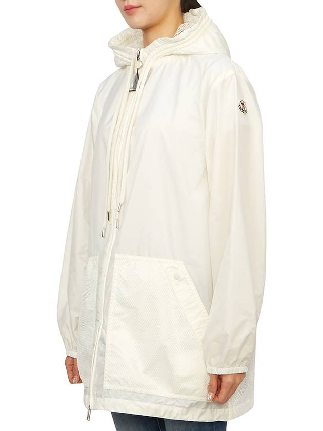 Women's Iole Logo Patch Windbreaker White - MONCLER - BALAAN 4