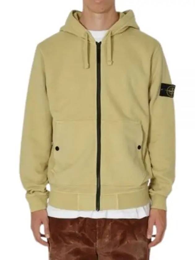 Wappen Patch Cotton Zip Up Hoodie Natural Beige - STONE ISLAND - BALAAN 2