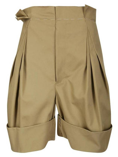 Baggy Fit Bermuda Shorts Beige - MAISON MARGIELA - BALAAN 1