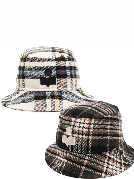 Check Wool Bucket Hat Green - ISABEL MARANT - BALAAN 2