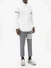 Men's Poplin Grosgrain Armband Classic Long Sleeve Shirt White - THOM BROWNE - BALAAN 3