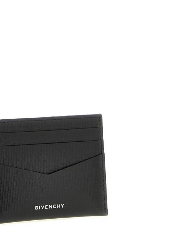 Logo Leather Card Wallet Black - GIVENCHY - BALAAN 4