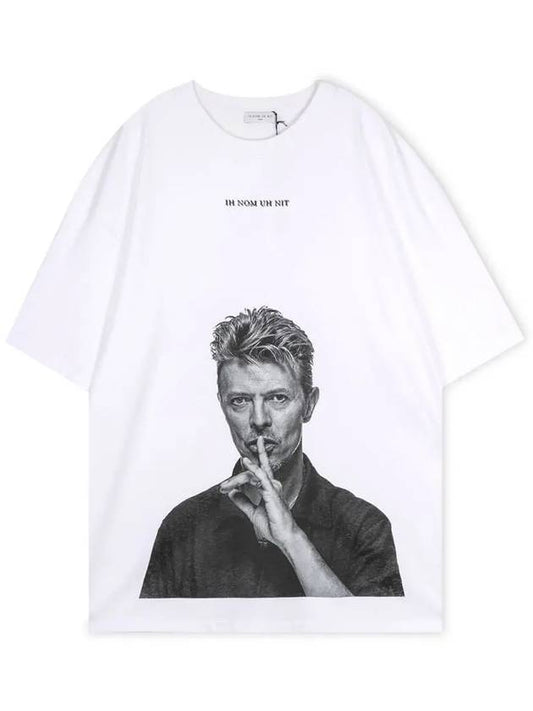 Bowie Silence Print Short Sleeve T-Shirt White - IH NOM UH NIT - BALAAN 2