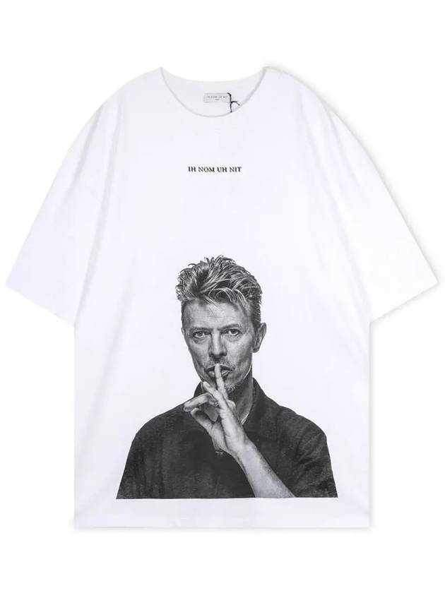 Bowie Silence Print Short Sleeve T-Shirt White - IH NOM UH NIT - BALAAN 4