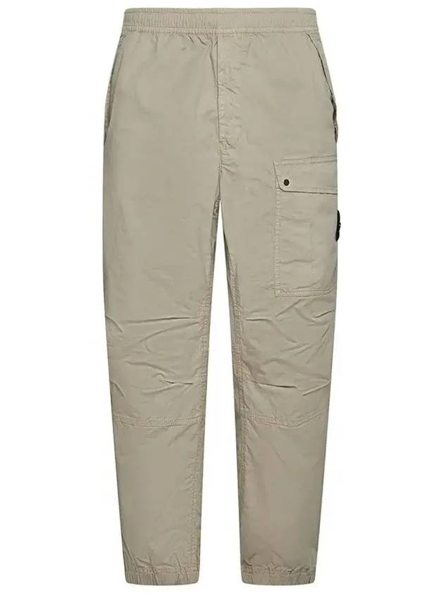 Logo Twill Cotton Cargo Track Pants Sand - STONE ISLAND - BALAAN 3